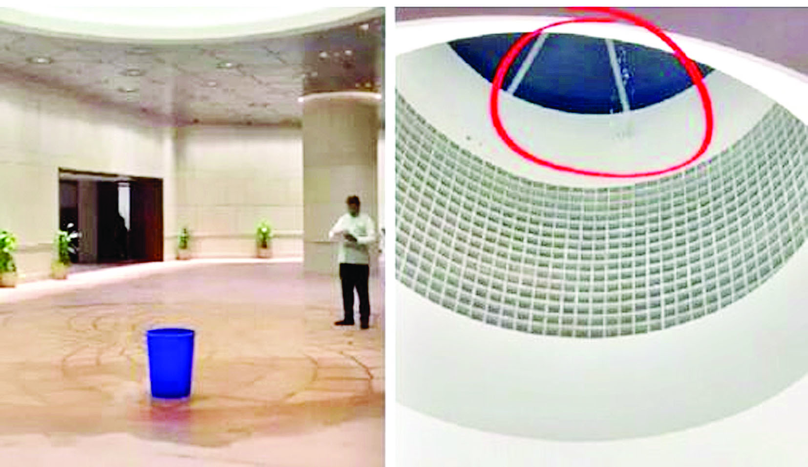 संसद भवन में सीलन का संकट: महंगे निर्माण के बावजूद पानी की समस्या&rdquo;