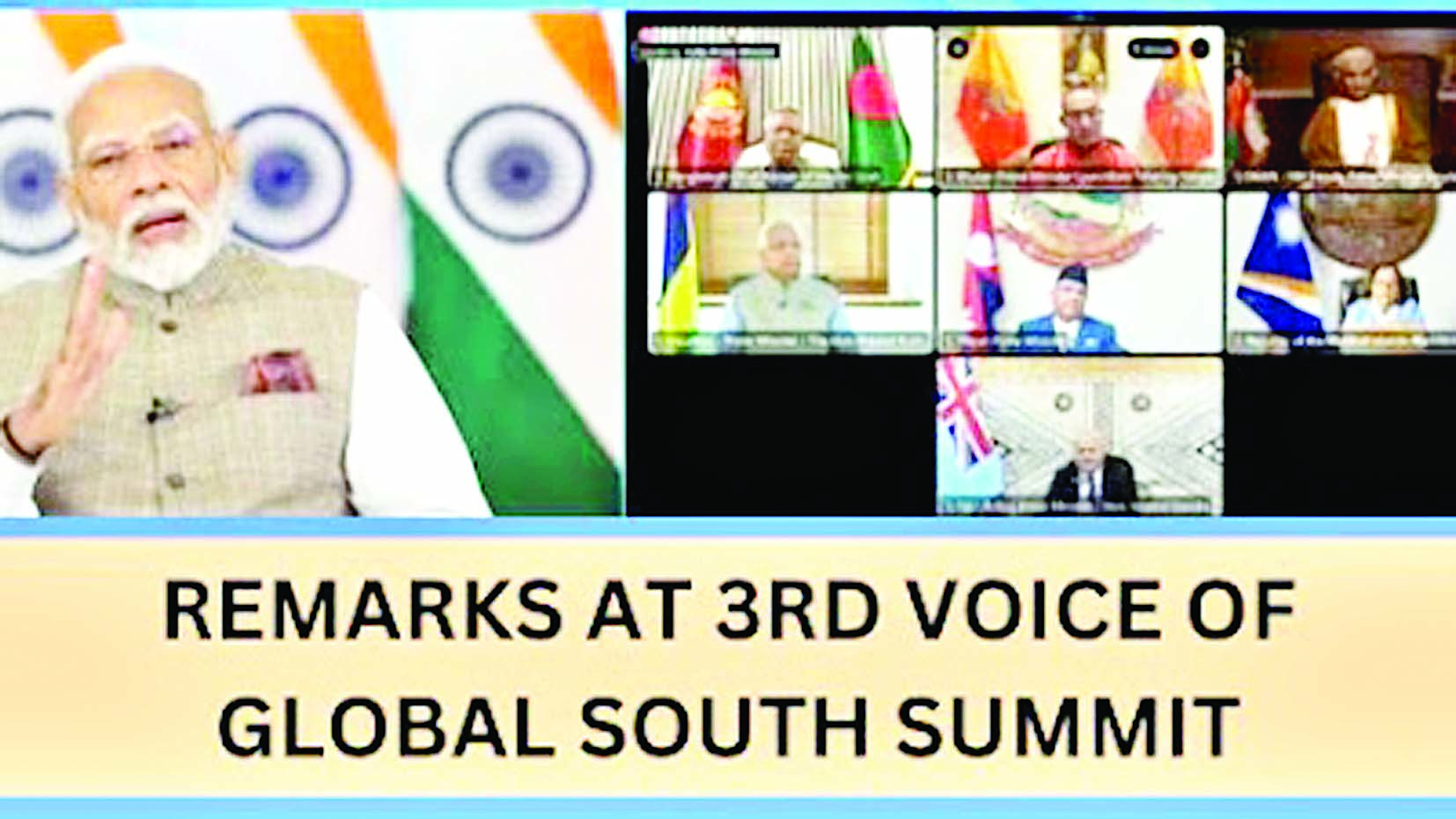 प्रधानमंत्री मोदी आज &lsquo;वॉयस ऑफ ग्लोबल साउथ समिट&rsquo; के तीसरे संस्करण को संबोधित कर रहे है.....