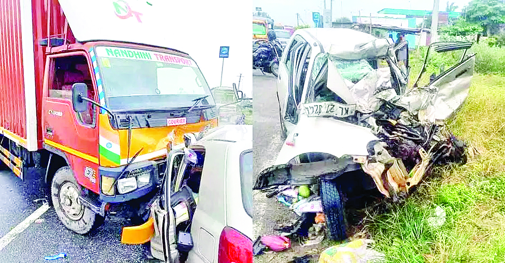 कार दुर्घटना में दंपति और दो महीने के पोते की मौत 