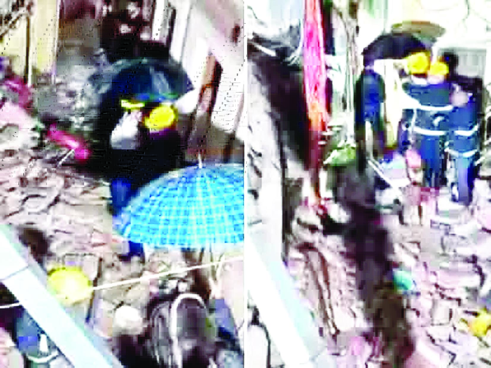 दो मंजिला इमारत गिरी, 9 लोग घायल 