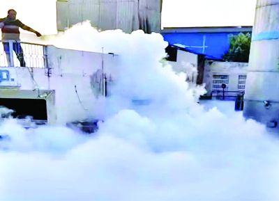 ऑक्सीजन फिलिंग प्लांट में गैस का रिसाव, मचा हड़कंप 