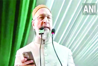 ओवैसी ने एआईएमआईएम ओखला उम्मीदवार के लिए किया प्रचार, कहा- "वह जेल में रहते हुए भी चुनाव जीतेंगे" 