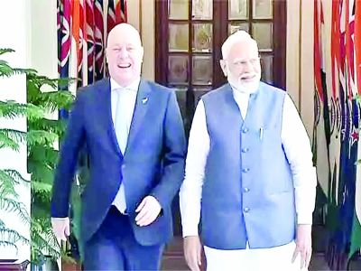 PM Modi ने न्यूजीलैंड के प्रधानमंत्री लक्सन के साथ द्विपक्षीय बैठक की 